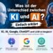 Was ist der Unterschied zwischen KI und AI